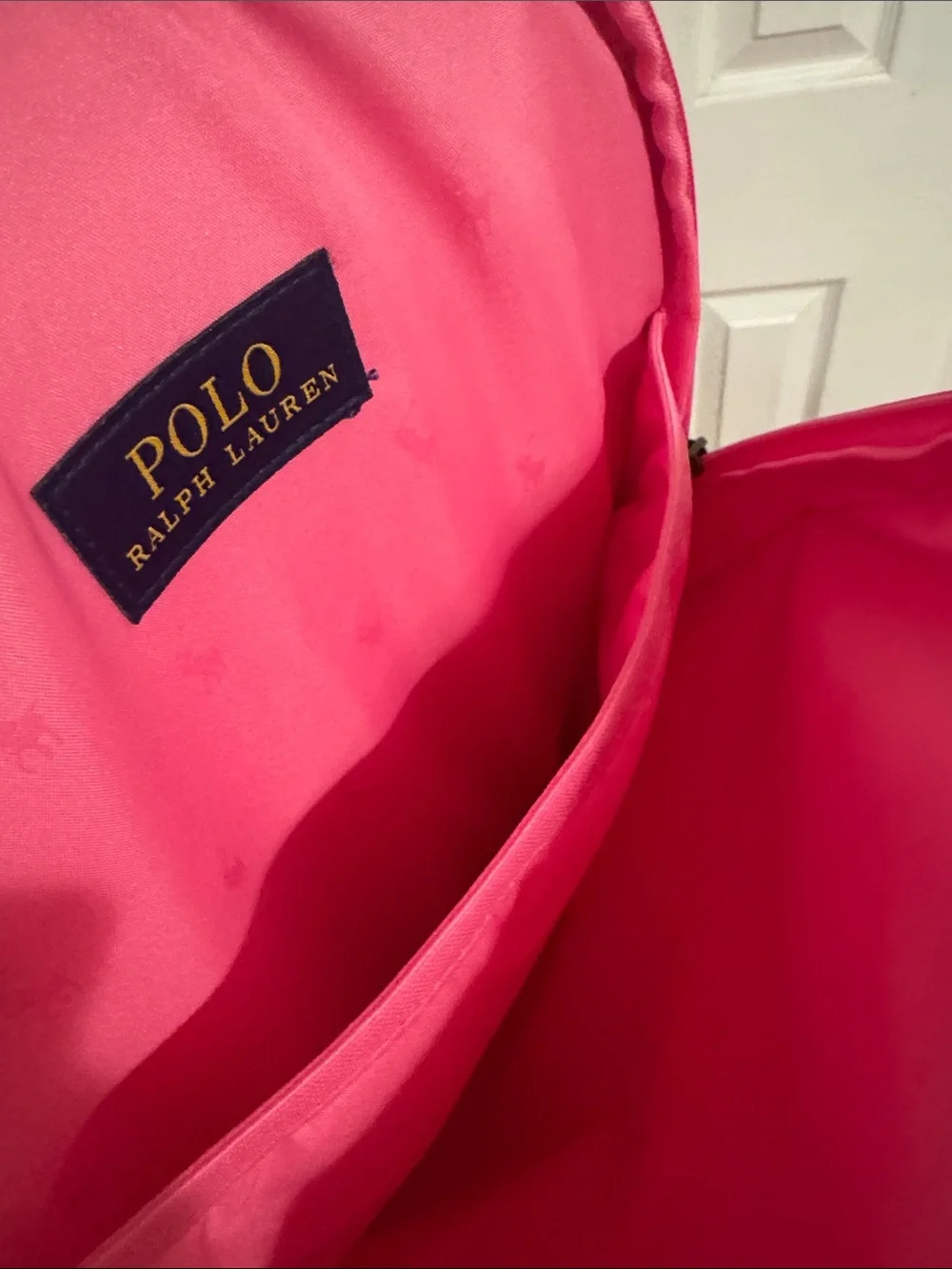 Polo by Ralph Lauren Pink Backpack with Bear Patch